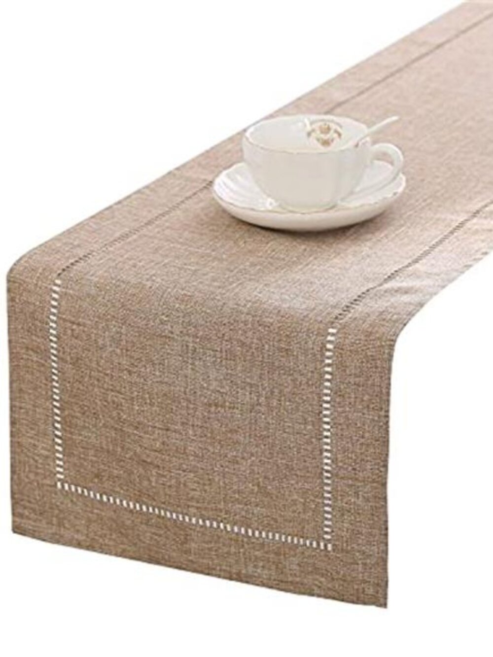 Linen Table Runner 14x72 Floral Farmhouse Rustic Dining Table Decor